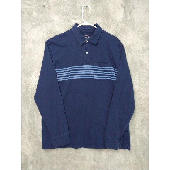 Vineyard Vines Other - Vineyard Vines Shirt Mens Large Blue Polo Long Sleeve Cotton Pocket